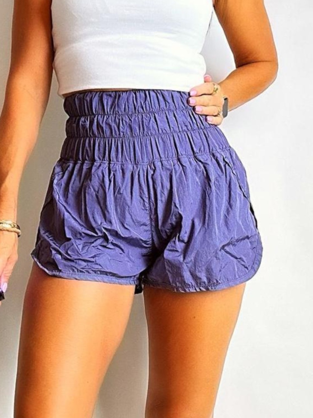 FREE PEOPLE Movement The Way Home Run Shorts Purple Size M